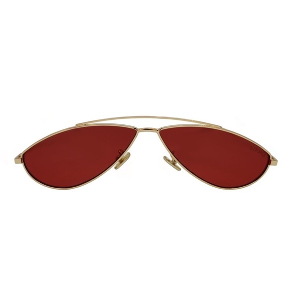 SLOANE SUNGLASSES CYPHER- Gold/ Dark Red Tinted Sunglasses - Picture 3 of 9
